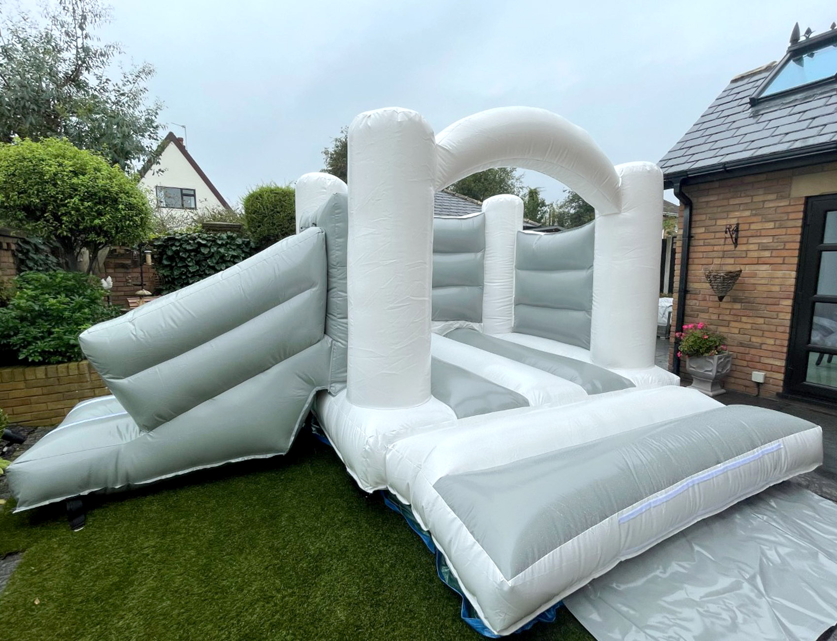 bouncy castle with background